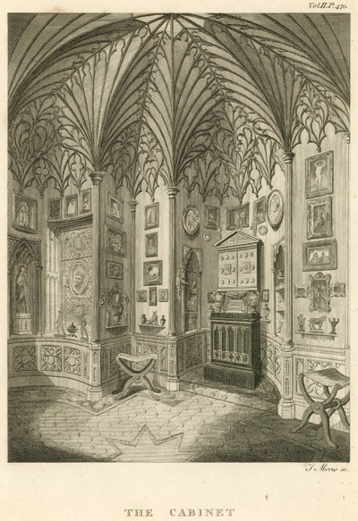 Kabinet na Strawberry Hill, Twickenham, Londýn od English School