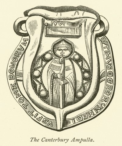 Canterburská ampule (rytina) od English School