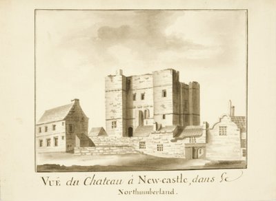 The Castle, Newcastle upon Tyne (inkoust a tužka na papíře) od English School