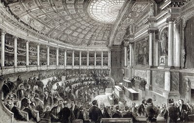 Poslanecká sněmovna v Paříži z „Hodiny volného času“, 1891 od English School