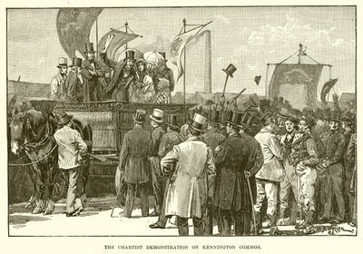 Chartistická demonstrace na Kennington Common od English School