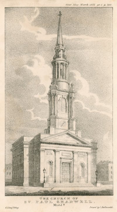 Kostel svatého Pavla, Shadwell, Londýn od English School