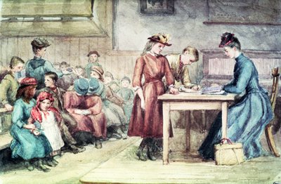 The Classroom, c.1880 (wc na papíře) od English School