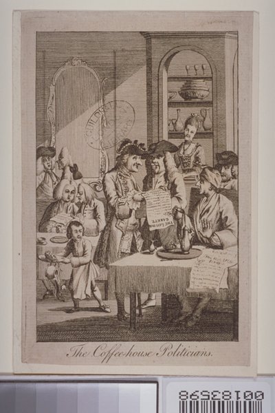 Politici kavárny, 1772 od English School