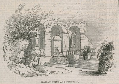 Koloseum - italské ruiny a fontána od English School
