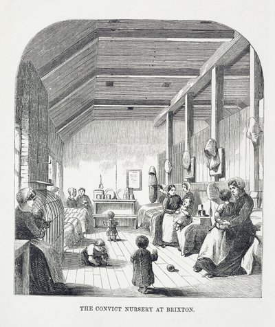 The Convict Nursery at Brixton, from The Criminal Prisons of London and Scenes of Prison Life od Henryho Mayhewa (1812-87) a Johna Binnyho, 1862 od English School