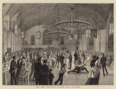 The Corn Exchange Skating Rink, Brighton (rytina) od English School