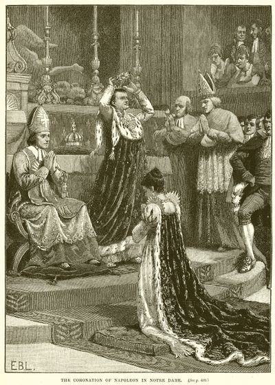 Napoleonova korunovace v Notre Dame od English School