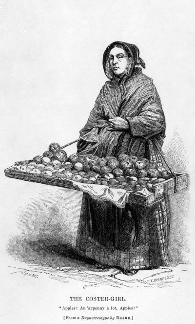 The Coster-Girl, kolem roku 1840 od English School