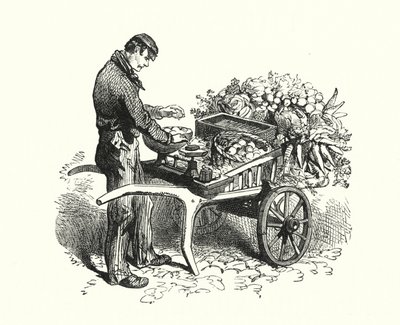 The Costermonger (rytina) od English School
