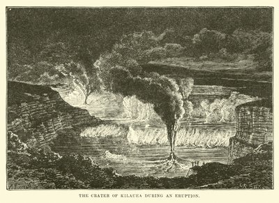 Kráter Kilauea během erupce od English School
