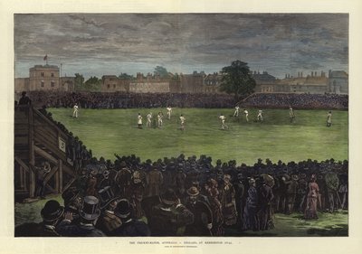 Kriketový zápas, Austrálie proti Anglii, na Kennington Oval od English School