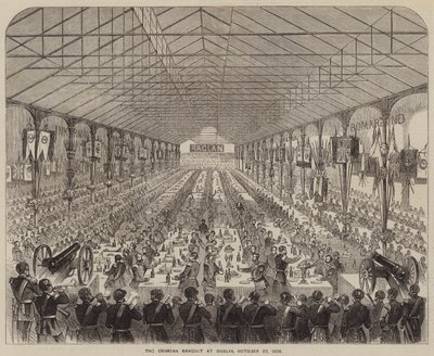 Krymská hostina v Dublinu, 22. října 1856 (rytina) od English School