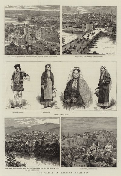 Krize ve východní Roumelii (rytina) od English School