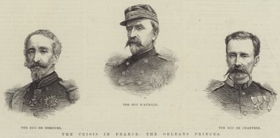 Krize ve Francii, Orleánští princové (rytina) od English School