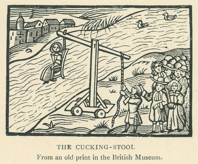 The Cucking-Stool (litografie) od English School