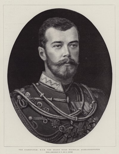 Czarevitch, HIH velkovévoda Nicholas Alexandrovič (rytina) od English School