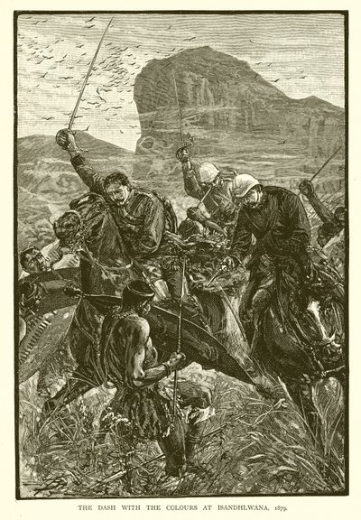The Dash with the Colors v Isandhlwana, 1879 od English School