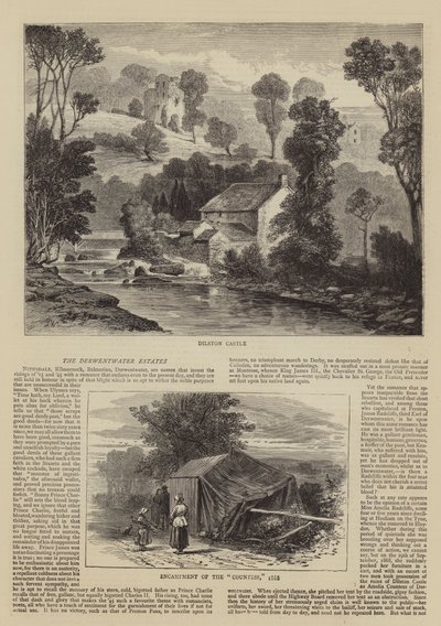 Panství Derwentwater (rytina) od English School