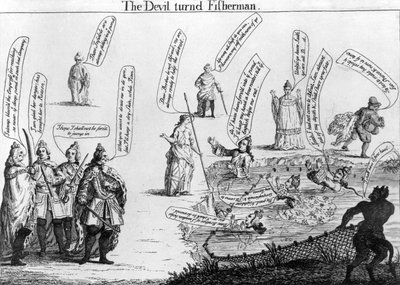 Ďábel se stal rybářem, kolem roku 1757 od English School