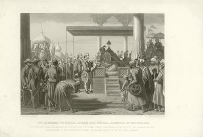 Diwani Bengálska, Biháru a Urísy získali Angličané, Indie, 1765 od English School