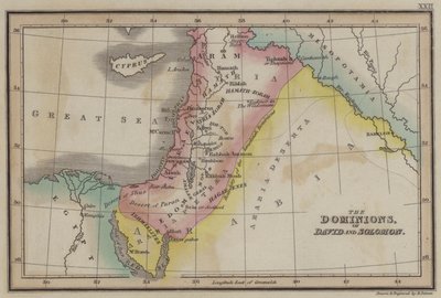 The Dominions of David and Solomon (barevná rytina) od English School