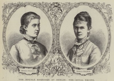 Dvojí svatba v Berlíně, královské nevěsty (rytina) od English School