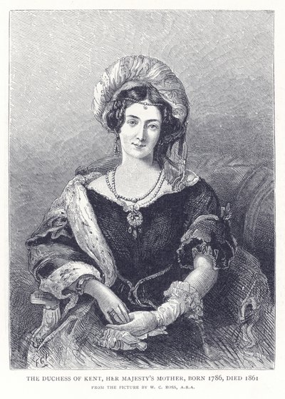 Vévodkyně z Kentu, matka Jejího Veličenstva, narozena 1786, zemřela 1861 od English School