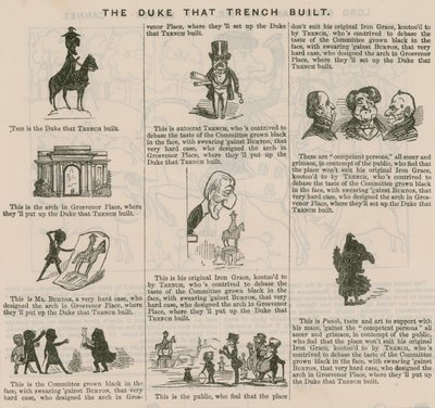 Vévoda, který postavil příkop; z Punch, 1846 od English School