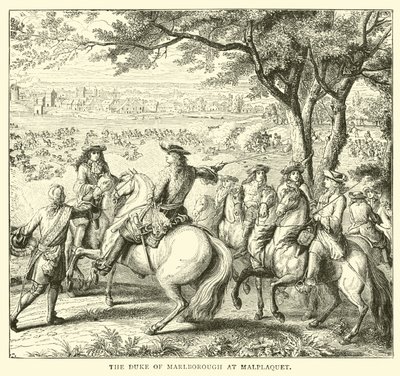 Vévoda z Marlborough v Malplaquet od English School