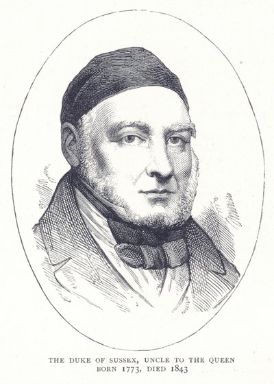 Vévoda ze Sussexu, strýc královny narozený 1773, zemřel 1843 od English School