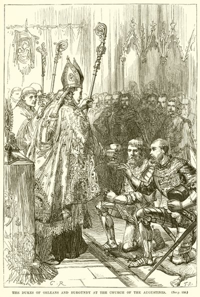 Vévodové z Orleansu a Burgundska v kostele Augustinů od English School