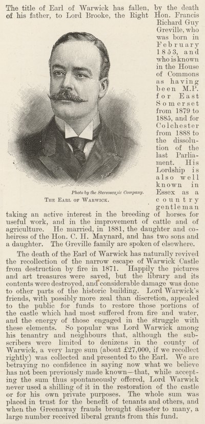 The Earl of Warwick (rytina) od English School