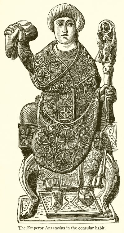Císař Anastasius v konzulárním habitu od English School