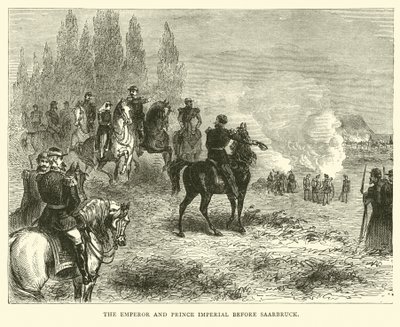 Císař a princ Imperial před Saarbruckem, srpen 1870 od English School
