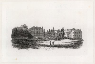 Vchod do Great Portland Street, Marylebone, Londýn od English School