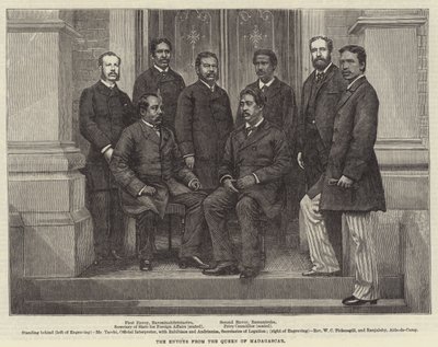 The Envoys from the Queen of Madagaskar (rytina) od English School