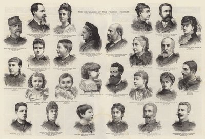 Vyhnání francouzských knížat (rytina) od English School