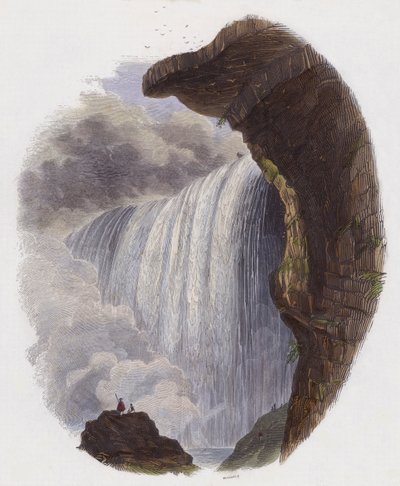 Niagarské vodopády (barevná rytina) od English School