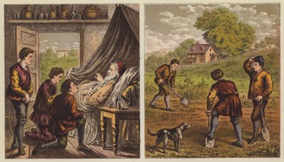 Dědictví otců (barevná litografie) od English School