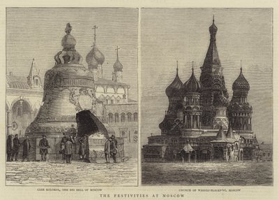 Slavnosti v Moskvě (rytina) od English School