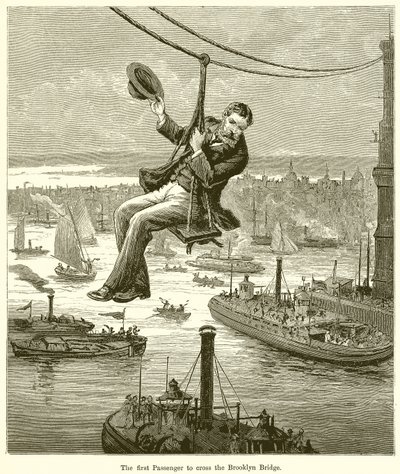 První cestující, který překročil Brooklynský most od English School