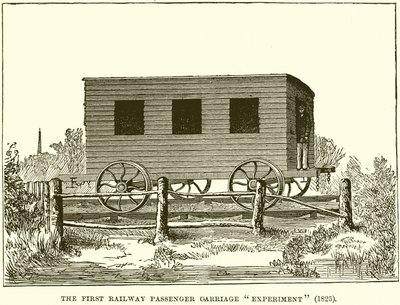 První experiment v železniční osobní přepravě (1825) od English School