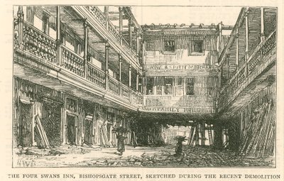 The Four Swans Inn, Bishopsgate Street od English School