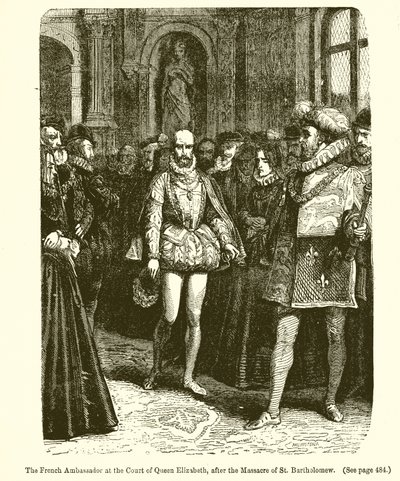 Francouzský velvyslanec u dvora královny Alžběty po masakru svatého Bartoloměje od English School