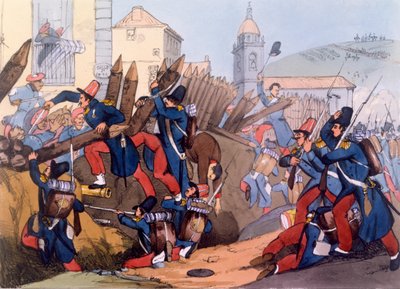 Francouzská legie útočící na Carlist Entrenchment, 1837 od English School