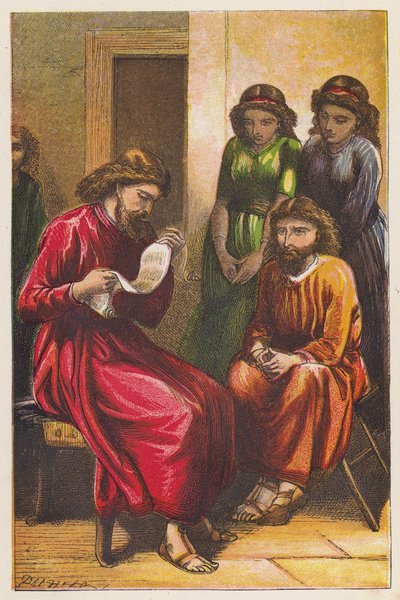 Přítel (barevná litografie) od English School