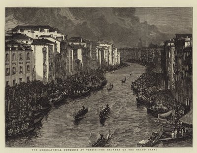 Geografický kongres v Benátkách, Regata na Canal Grande (rytina) od English School