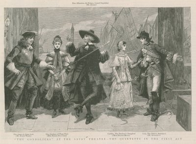 Gondoliéři v divadle Savoy - kvinteto v prvním jednání od English School