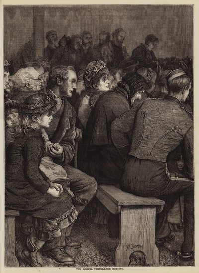 Setkání střídmosti evangelia (rytina) od English School